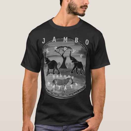Afrikaanse olifant art print t-shirt (Voorkant)