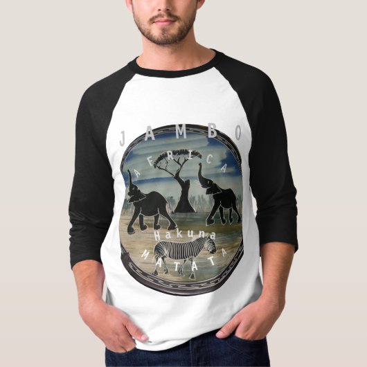 Afrikaanse olifant art print t-shirt (Voorkant)