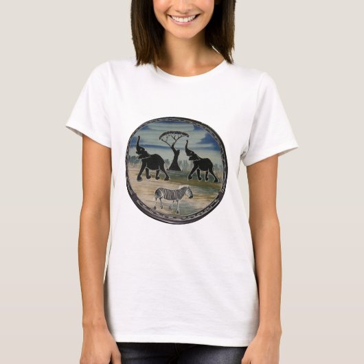 Afrikaanse olifant art print t-shirt (Voorkant)
