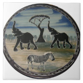 Afrikaanse olifant art print tegeltje (Voorkant)