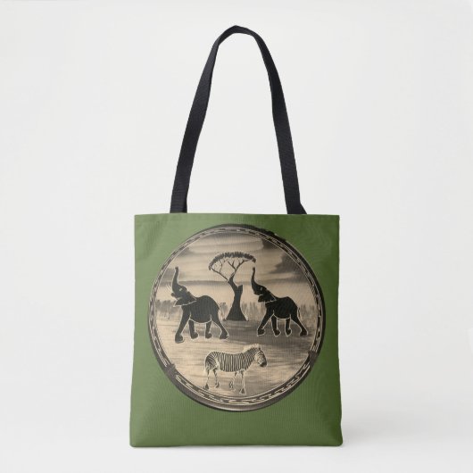Afrikaanse olifant art print tote bag (Voorkant)