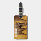 Afrikaanse olifant baby kalf bagagelabel (Voorkant verticaal)