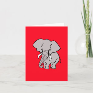 Afrikaanse olifant-bedreigde dier - Rood Kaart