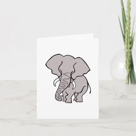 Afrikaanse olifant - Bedreigde dieren - Kaart (Voorkant)