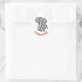 Afrikaanse olifant behoud - Red wilde dieren Ronde Sticker (Tas)