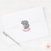 Afrikaanse olifant behoud - Red wilde dieren Ronde Sticker (Envelop)
