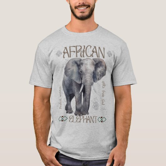 Afrikaanse olifant: bescherm onze dieren t-shirt (Voorkant)
