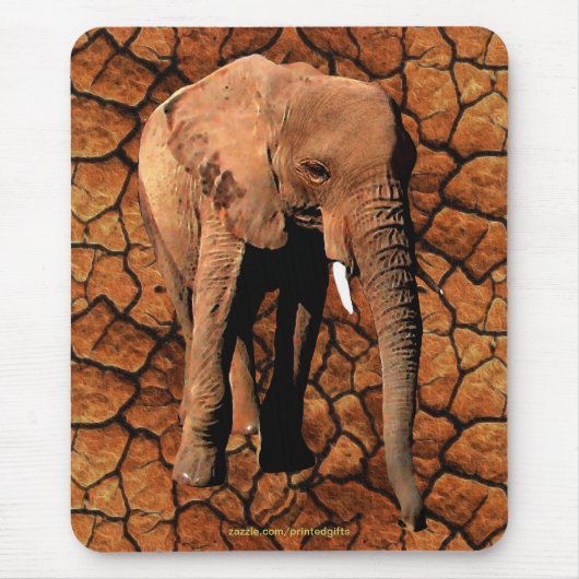 Afrikaanse olifant Big Five Wildlife Animal Mousep Muismat (Voorkant)