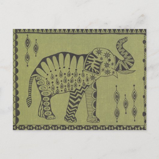 Afrikaanse olifant briefkaart (Voorkant)