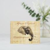 Afrikaanse olifant briefkaart (Staand voorkant)