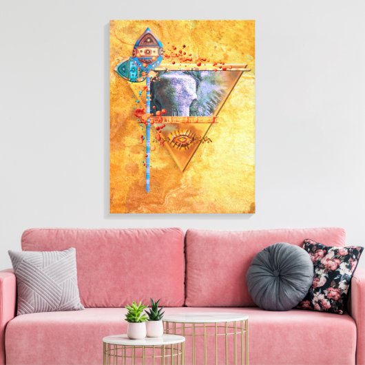 Afrikaanse olifant "DE MIGHTY TRIBE" Canvas Afdruk (Insitu (Woonkamer))