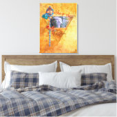 Afrikaanse olifant "DE MIGHTY TRIBE" Canvas Afdruk (Insitu (Slaapkamer))