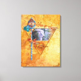 Afrikaanse olifant "DE MIGHTY TRIBE" Canvas Afdruk