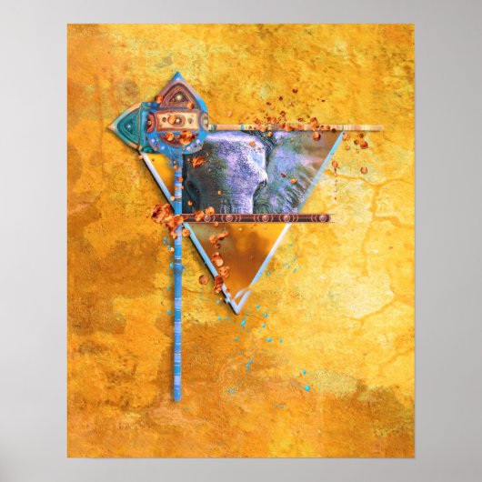 Afrikaanse olifant "DE MIGHTY TRIBE" Poster (Voorkant)