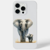 Afrikaanse olifant en Baby in Waterverf Case-Mate iPhone Case (Achterkant)