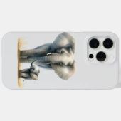 Afrikaanse olifant en Baby in Waterverf Case-Mate iPhone Case (Achterkant (horizontaal))