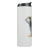 Afrikaanse olifant en Baby in Waterverf Thermosbeker (Gedraaid links)