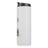 Afrikaanse olifant en Baby in Waterverf Thermosbeker (Geroteerd rechts)