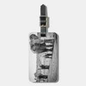 Afrikaanse olifant en kalveren | Kenia, Afrika Bagagelabel (Voorkant verticaal)