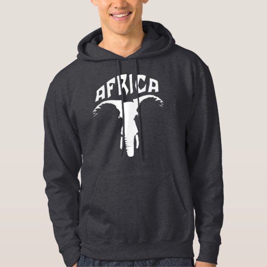 Afrikaanse olifant Face | Afrika Hoodie (Voorkant)