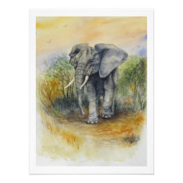 Afrikaanse olifant foto afdruk