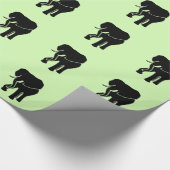 Afrikaanse olifant Green Cadeaupapier (Hoek)