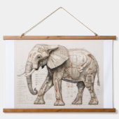 Afrikaanse olifant hangend wandkleed (Voorkant)