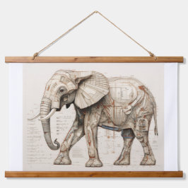 Afrikaanse olifant hangend wandkleed