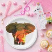 Afrikaanse olifant in de Serengeti Sunset Papieren Bordje (Feest)