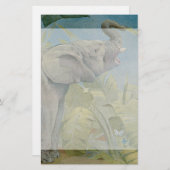 Afrikaanse olifant in het Oerwoud, EJ Detmold Briefpapier (Voorkant / Achterkant)