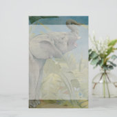 Afrikaanse olifant in het Oerwoud, EJ Detmold Briefpapier (Staand voorkant)