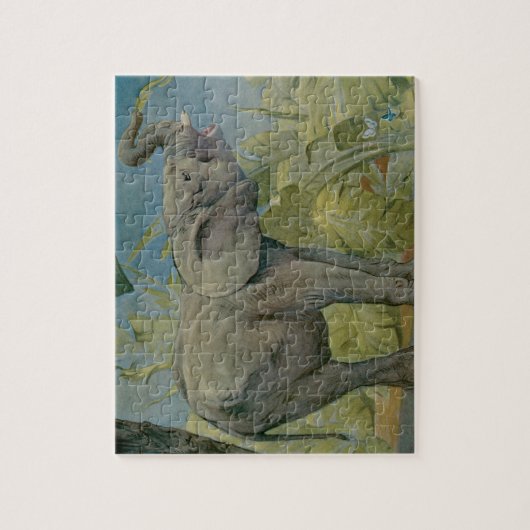 Afrikaanse olifant in het Oerwoud, EJ Detmold Legpuzzel (Verticaal)