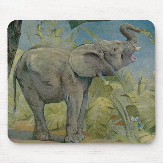  Afrikaanse olifant in het Oerwoud, EJ Detmold Muismat (Voorkant)