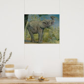  Afrikaanse olifant in het Oerwoud, EJ Detmold Poster (Keuken)