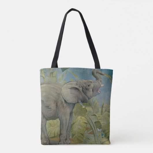  Afrikaanse olifant in het Oerwoud, EJ Detmold Tote Bag (Achterkant)