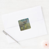 Afrikaanse olifant in het Oerwoud, EJ Detmold Vierkante Sticker (Envelop)