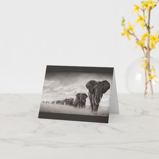 Afrikaanse Olifant Kaart (Gele Bloem)