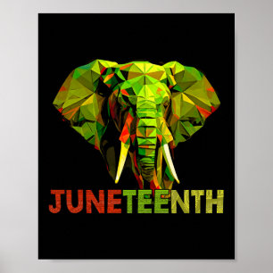 Afrikaanse olifant kunst vrijheid zwarte geschiede poster
