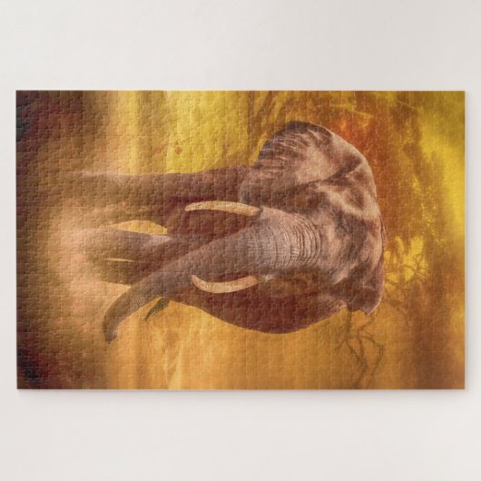 Afrikaanse olifant legpuzzel (Horizontaal)