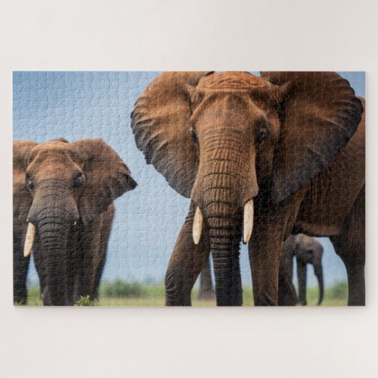 Afrikaanse olifant legpuzzel (Horizontaal)