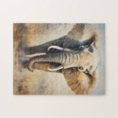 Afrikaanse olifant legpuzzel (Horizontaal)