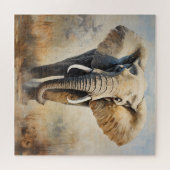 Afrikaanse olifant legpuzzel (Horizontaal)