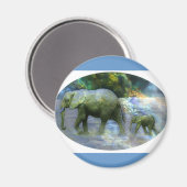 Afrikaanse olifant magneet (Voorkant / Achterkant)