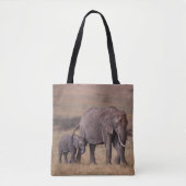 Afrikaanse olifant met Baby Tote Bag (Voorkant)
