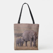 Afrikaanse olifant met Baby Tote Bag (Achterkant)
