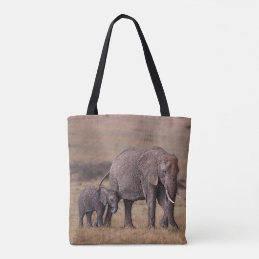 Afrikaanse olifant met Baby Tote Bag (Achterkant)