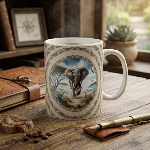 Afrikaanse Olifant Met Patroon Koffiemok