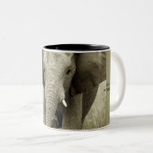 Afrikaanse olifant-mokken en -bekers tweekleurige koffiemok (Voorkant rechts)