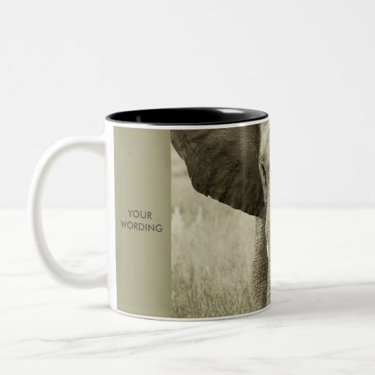 Afrikaanse olifant-mokken en -bekers tweekleurige koffiemok (Links)