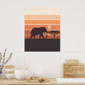 Afrikaanse olifant nurseryprint poster (Keuken)